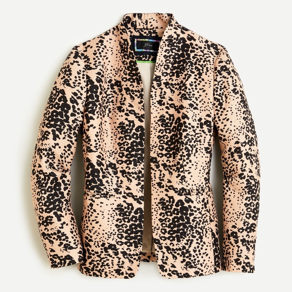 J. Crew Leopard Print Going Out Blazer